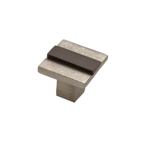 Bronze Contemporary Banded Knob 1-1/2″ Espresso Champagne