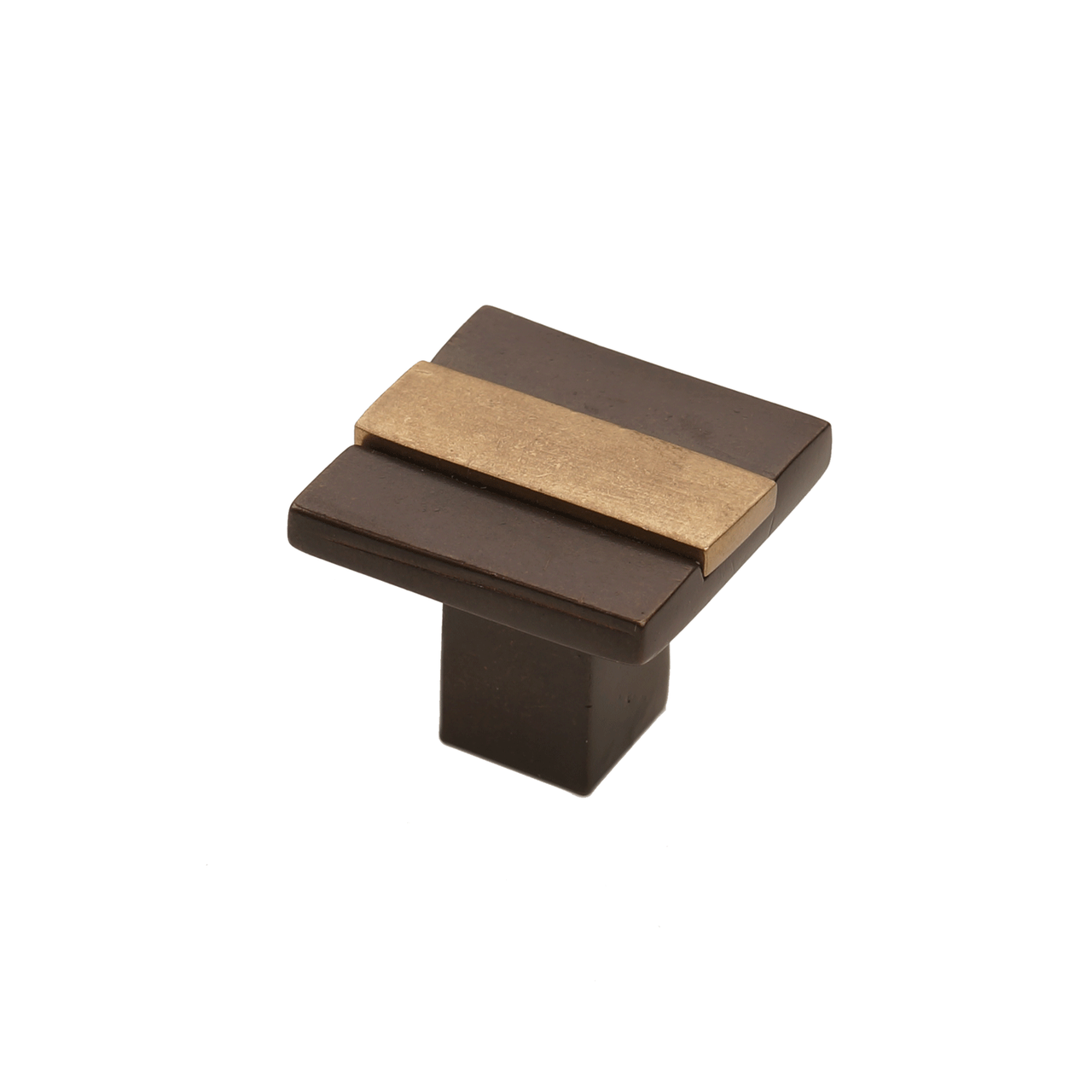 Bronze Contemporary Banded Knob 1-1/2″ Espresso Champagne